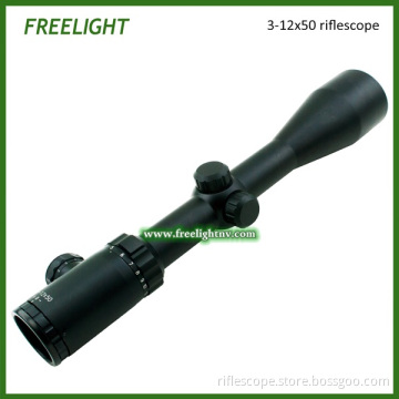 3-12x50mm military zoom rifle scope, Matte Finish mil dot riflescopes